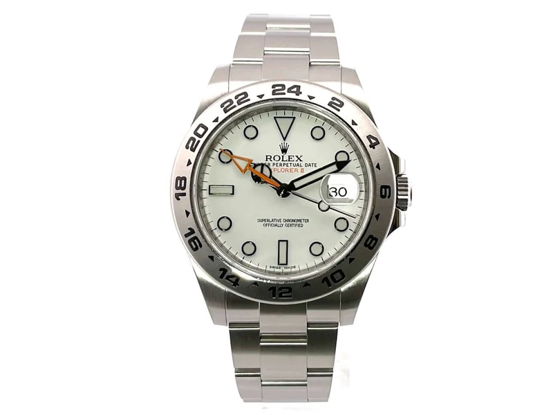 Rolex Explorer II 42 Edelstahl 216570 weißes Zifferblatt aus 2015