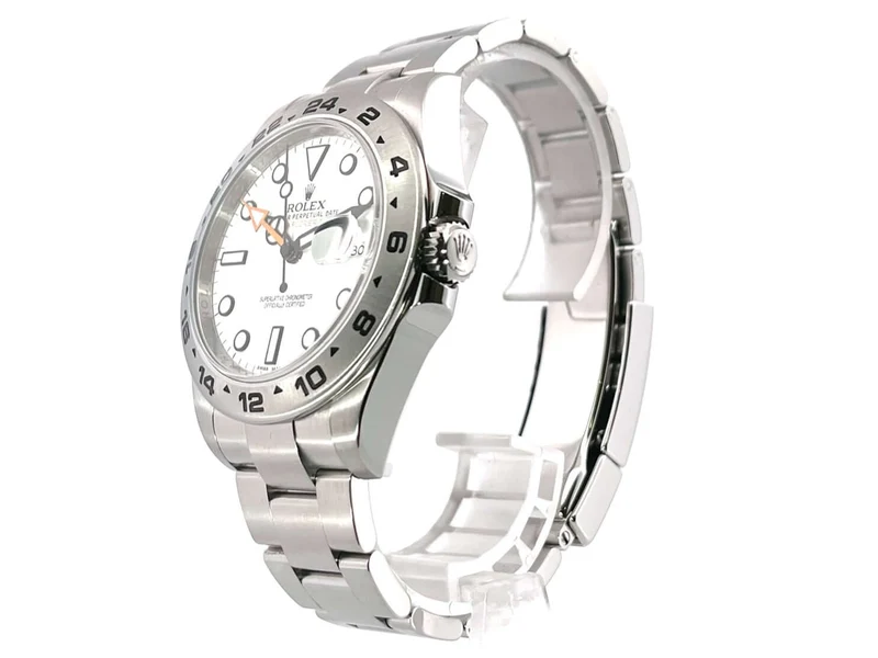 Rolex Explorer II 42 Edelstahl 216570 weißes Zifferblatt aus 2015