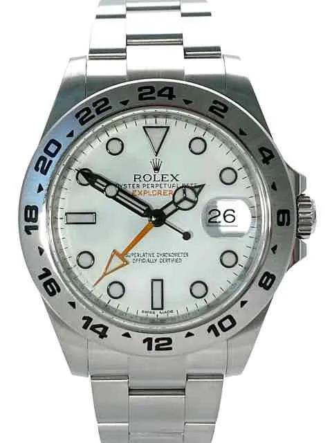 Rolex Explorer II 42 Edelstahl 216570 weißes Zifferblatt LC100 aus 2013