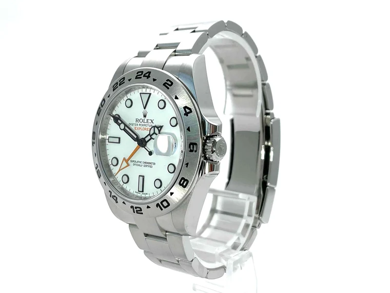 Rolex Explorer II 42 Edelstahl 216570 weißes Zifferblatt LC100 aus 2013