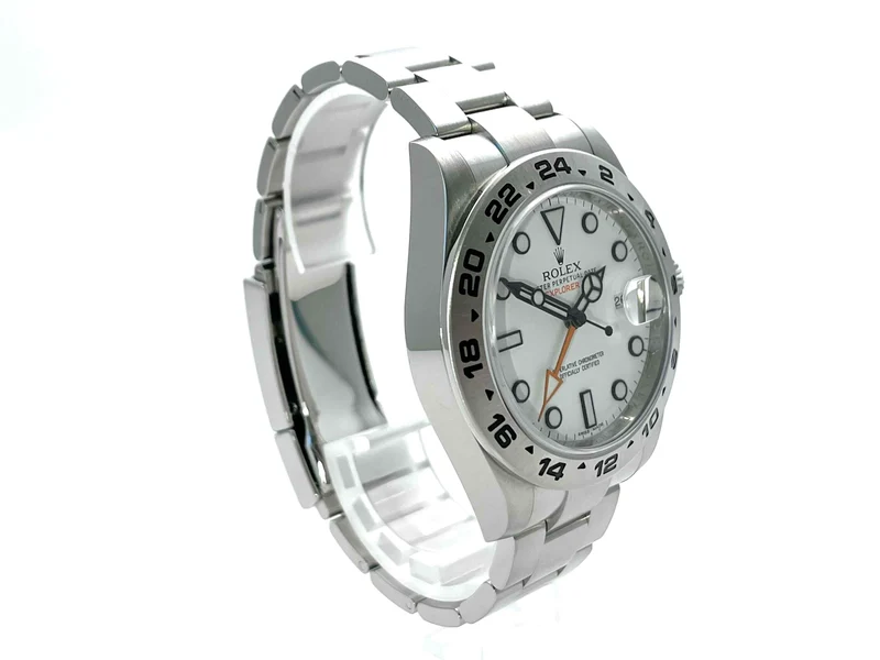 Rolex Explorer II 42 Edelstahl 216570 weißes Zifferblatt LC100 aus 2013