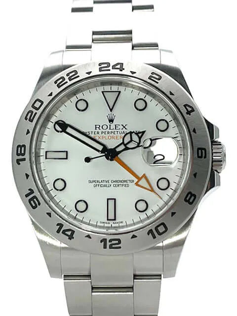 Rolex Explorer II 42 Edelstahl 216570 weißes Zifferblatt aus 2016