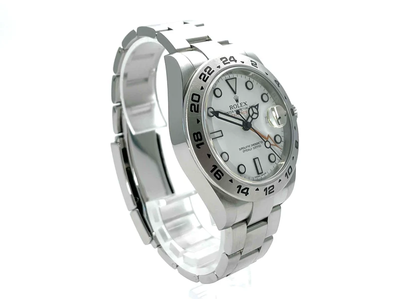 Rolex Explorer II 42 Edelstahl 216570 weißes Zifferblatt aus 2016