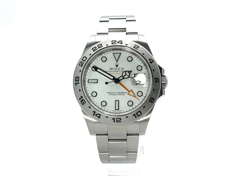 Rolex Explorer II 42 Edelstahl 216570 weißes Zifferblatt aus 2016