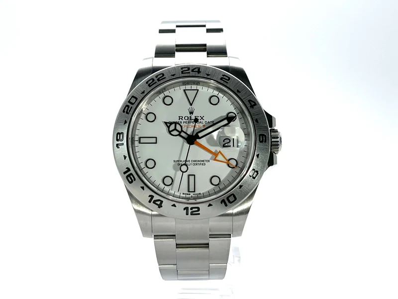 Rolex Explorer II 42 Edelstahl 216570 weißes Zifferblatt aus 2018