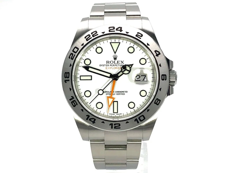 Rolex Explorer II 42 Edelstahl 216570 weißes Zifferblatt aus 2019