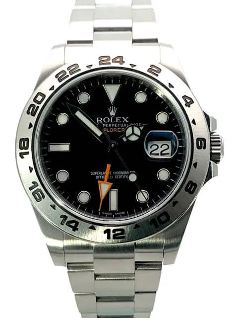 Rolex Explorer II 42 Edelstahl 216570 schwarzes Zifferblatt aus 2016