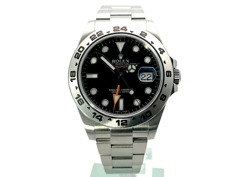 Rolex Explorer II 42 Edelstahl 216570 schwarzes Zifferblatt aus 2016