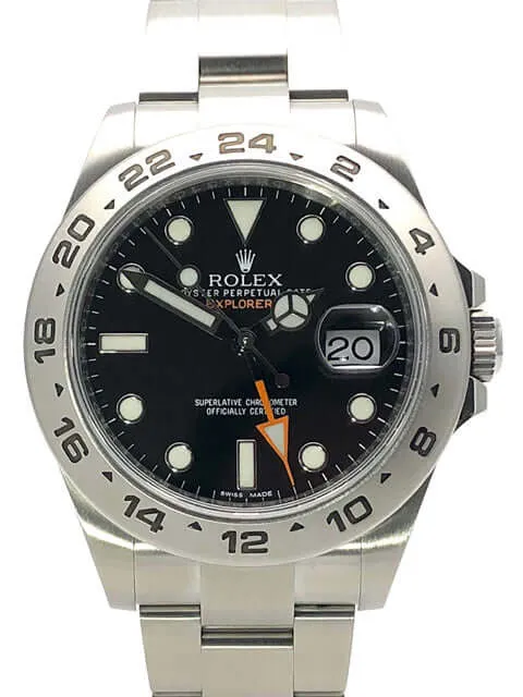 Rolex Explorer II 42 Edelstahl 216570 schwarzes Zifferblatt aus 2017