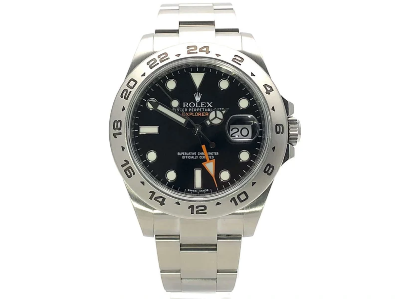 Rolex Explorer II 42 Edelstahl 216570 schwarzes Zifferblatt aus 2017