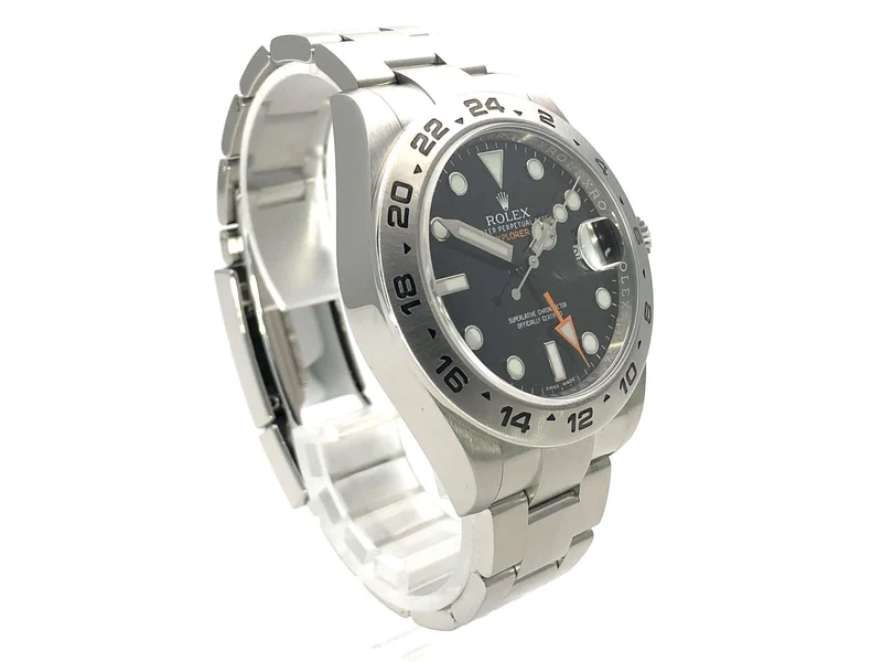 Rolex Explorer II 42 Edelstahl 216570 schwarzes Zifferblatt aus 2017