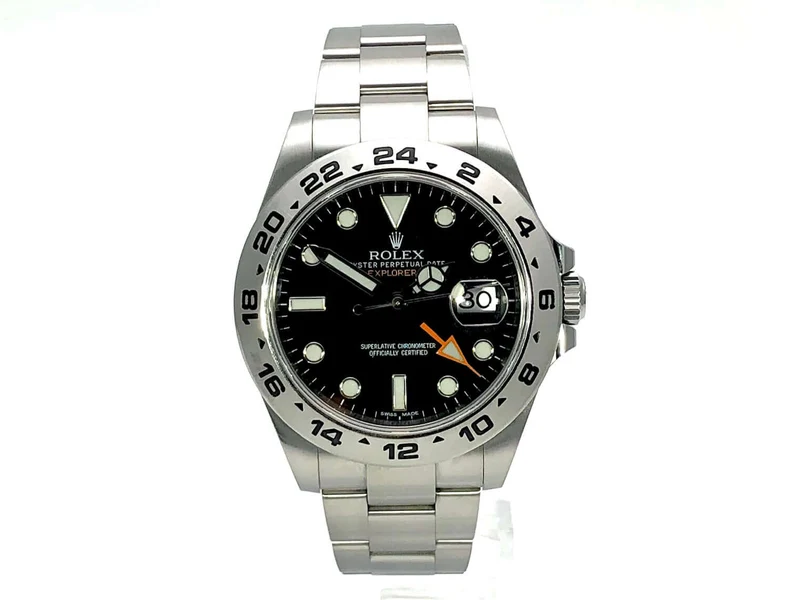 Rolex Explorer II 42 Edelstahl 216570 schwarzes Zifferblatt aus 2018