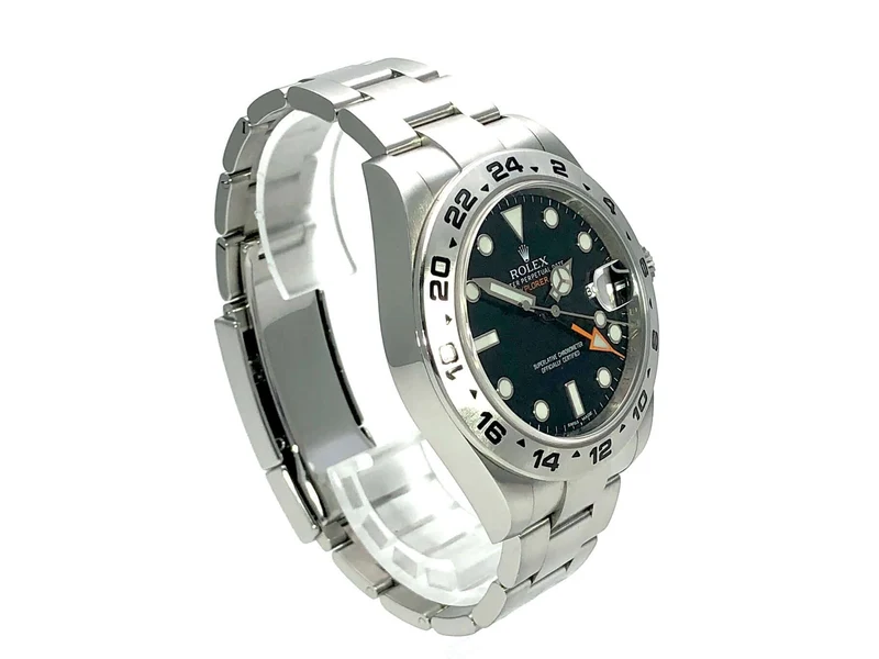 Rolex Explorer II 42 Edelstahl 216570 schwarzes Zifferblatt aus 2018