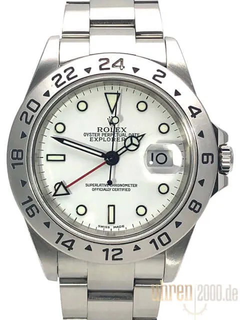 Rolex Explorer II Edelstahl Ref. 16570 Weiß F-Serial