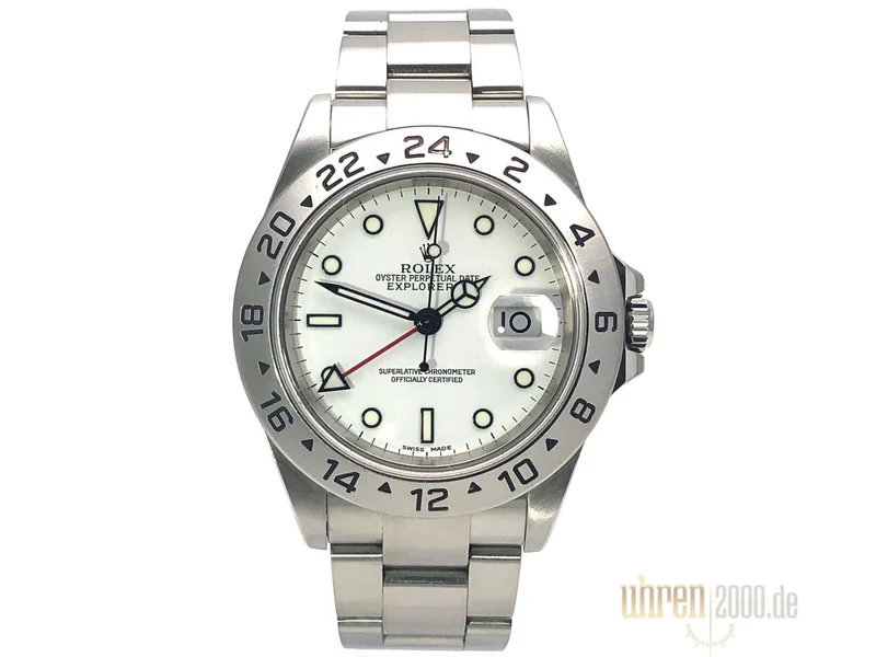 Rolex Explorer II Edelstahl Ref. 16570 Weiß F-Serial