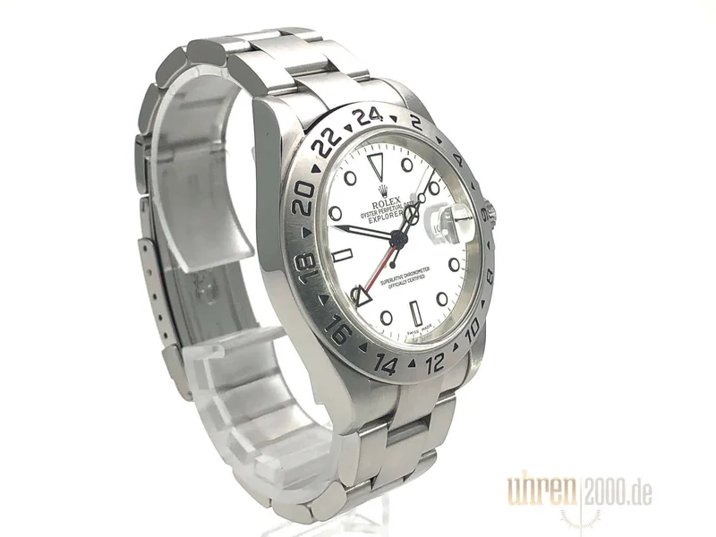 Rolex Explorer II Edelstahl Ref. 16570 Weiß F-Serial