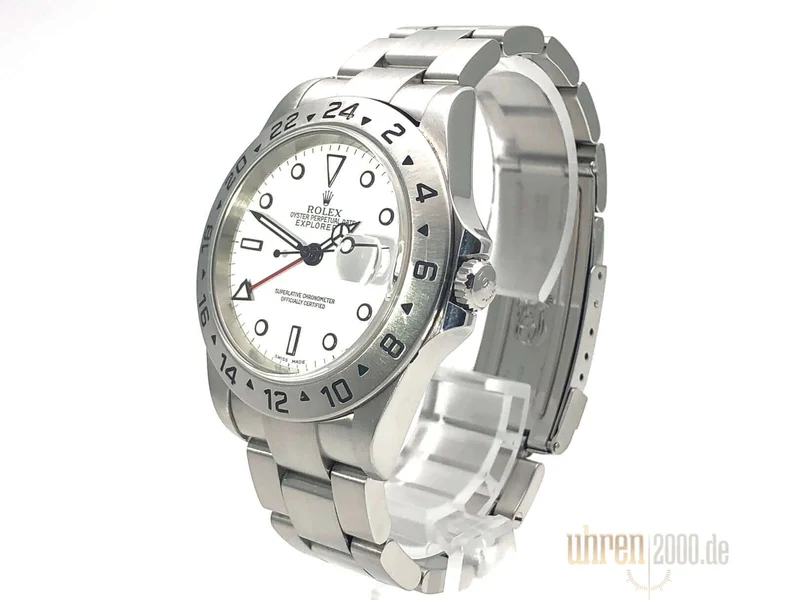 Rolex Explorer II Edelstahl Ref. 16570 Weiß F-Serial