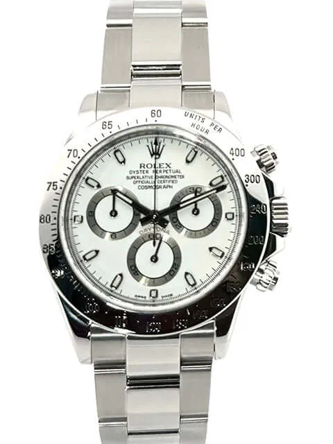 Rolex Daytona Edelstahl 116520 Weiß