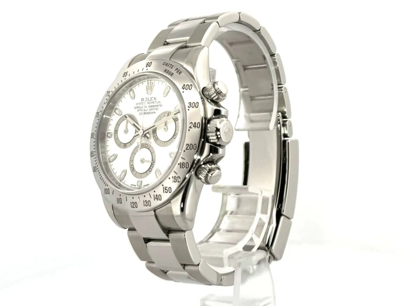 Rolex Daytona Edelstahl 116520 Weiß