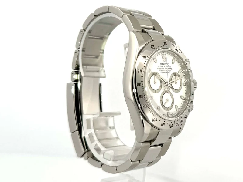 Rolex Daytona Edelstahl 116520 Weiß