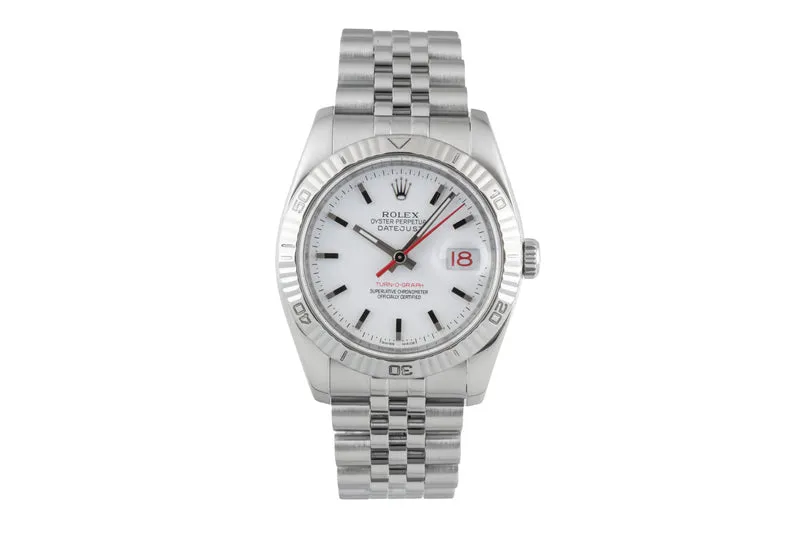 Rolex Datejust Turn-O-Graph steel / white gold automatic men's watch 116264 [2601585]