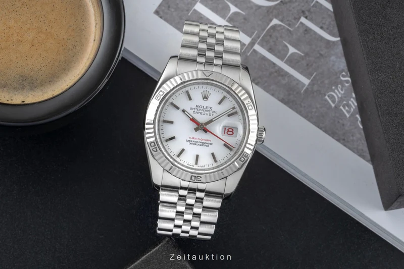 Rolex Datejust Turn-O-Graph steel / white gold automatic men's watch 116264 [2601585]