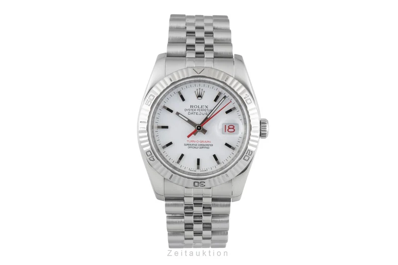 Rolex Datejust Turn-O-Graph steel / white gold automatic men's watch 116264 [2601585]