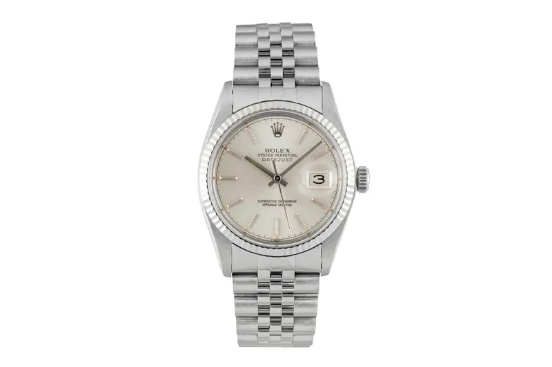 Rolex Datejust steel / white gold automatic men's watch 16014 Vintage [2601476]