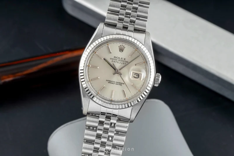 Rolex Datejust steel / white gold automatic men's watch 16014 Vintage [2601476]