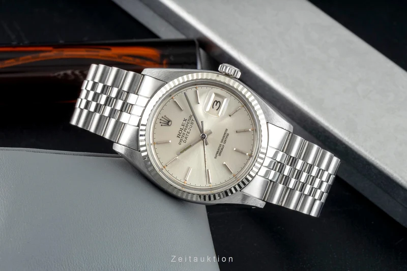 Rolex Datejust steel / white gold automatic men's watch 16014 Vintage [2601476]