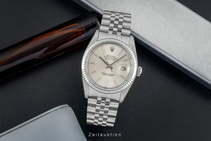 Rolex Datejust steel / white gold automatic men's watch 16014 Vintage [2601476]