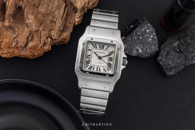 Cartier Santos steel automatic men's watch W20098D6 [2601667]