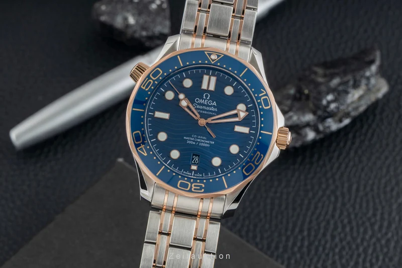 Omega Seamaster steel / gold automatic men's watch 210.20.42.20.03.002 LP: 13800EUR [2601842]
