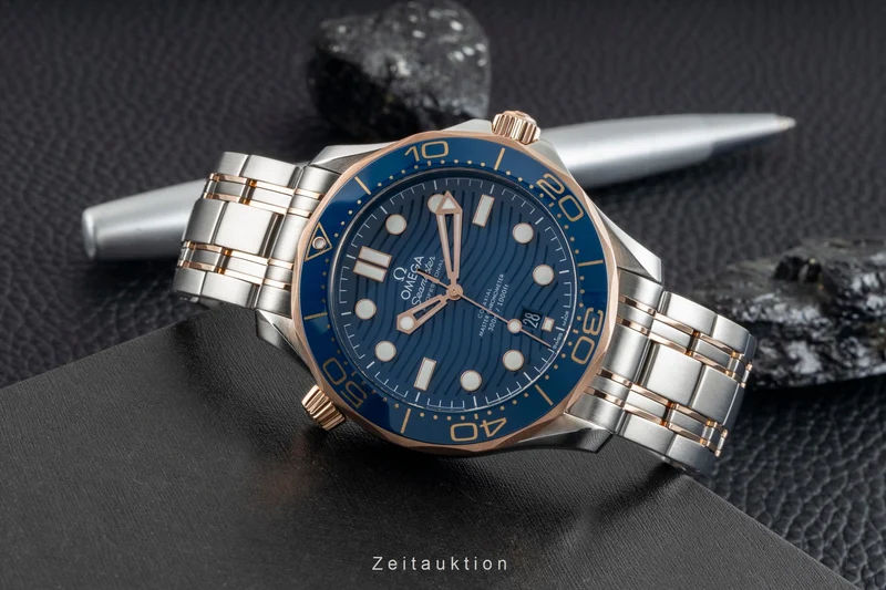 Omega Seamaster steel / gold automatic men's watch 210.20.42.20.03.002 LP: 13800EUR [2601842]