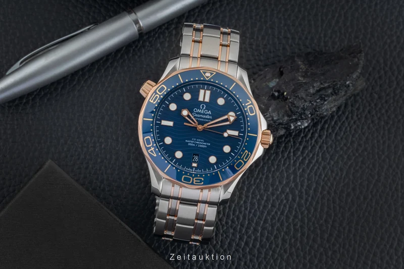Omega Seamaster steel / gold automatic men's watch 210.20.42.20.03.002 LP: 13800EUR [2601842]