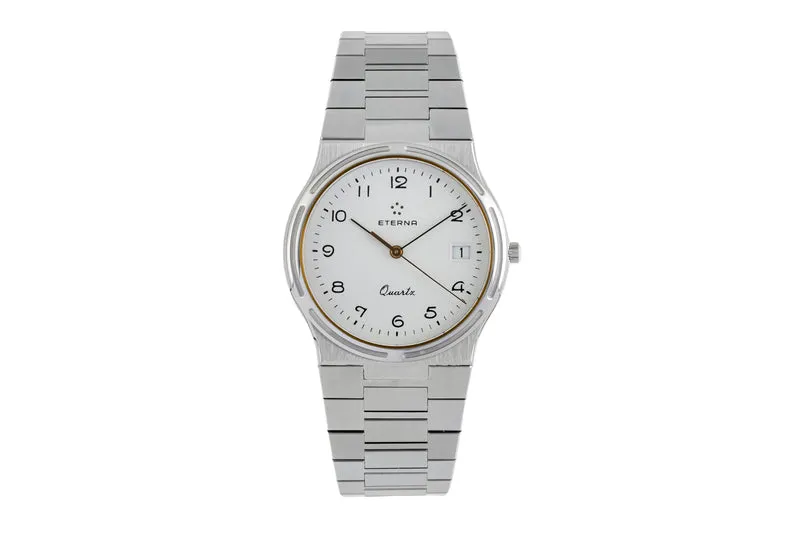 Eterna steel quartz men's watch 156.4244.41 Vintage [2601442]