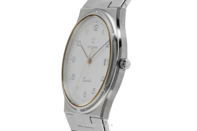 Eterna steel quartz men's watch 156.4244.41 Vintage [2601442]