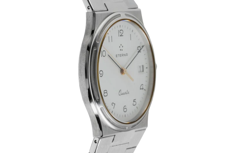 Eterna steel quartz men's watch 156.4244.41 Vintage [2601442]