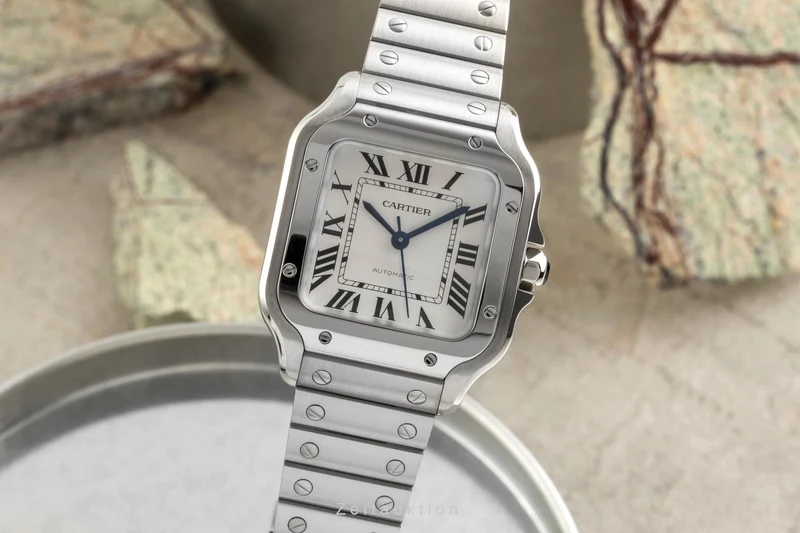 Cartier Santos steel automatic men's watch WSSA0029 LP: 8050EUR [2601644]