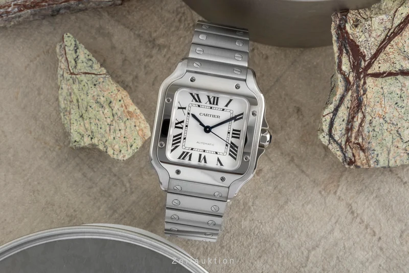 Cartier Santos steel automatic men's watch WSSA0029 LP: 8050EUR [2601644]
