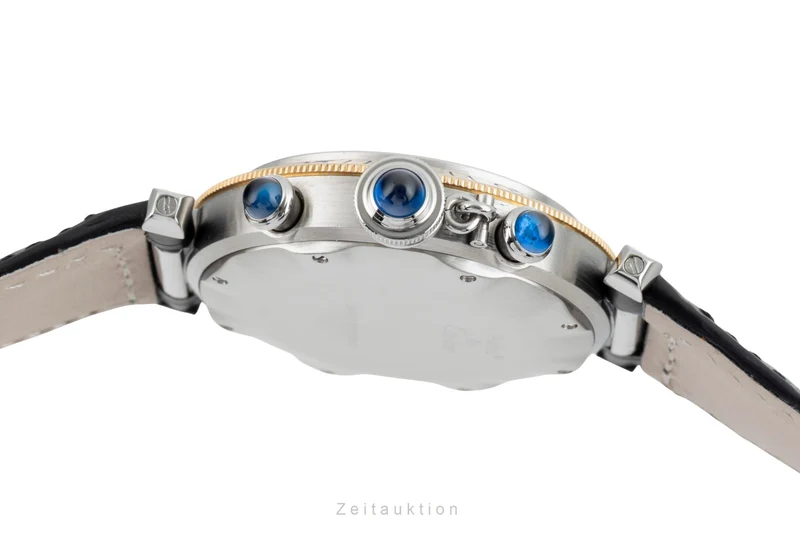 Cartier Pasha chronograph steel / gold quartz men's watch W3101155 [2601941]