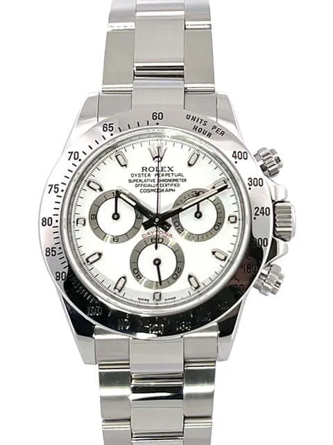 Rolex Daytona Edelstahl 116520 Weiß