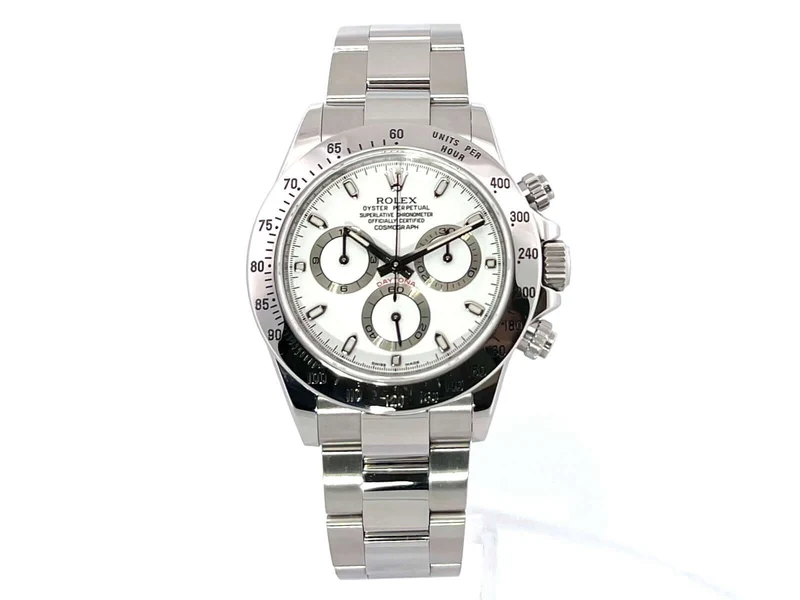 Rolex Daytona Edelstahl 116520 Weiß