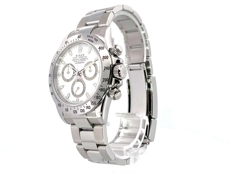 Rolex Daytona Edelstahl 116520 Weiß