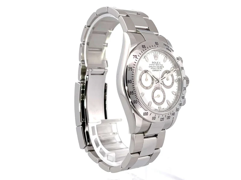 Rolex Daytona Edelstahl 116520 Weiß