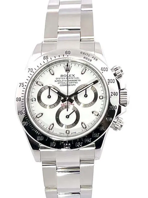 Rolex Daytona Edelstahl 116520 Weiß