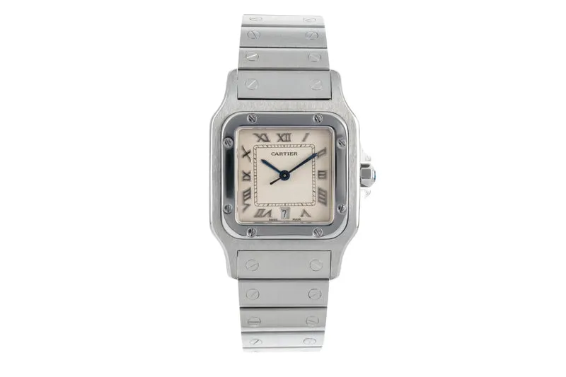 Cartier Santos steel quartz men's watch W20025D6 [2601550]