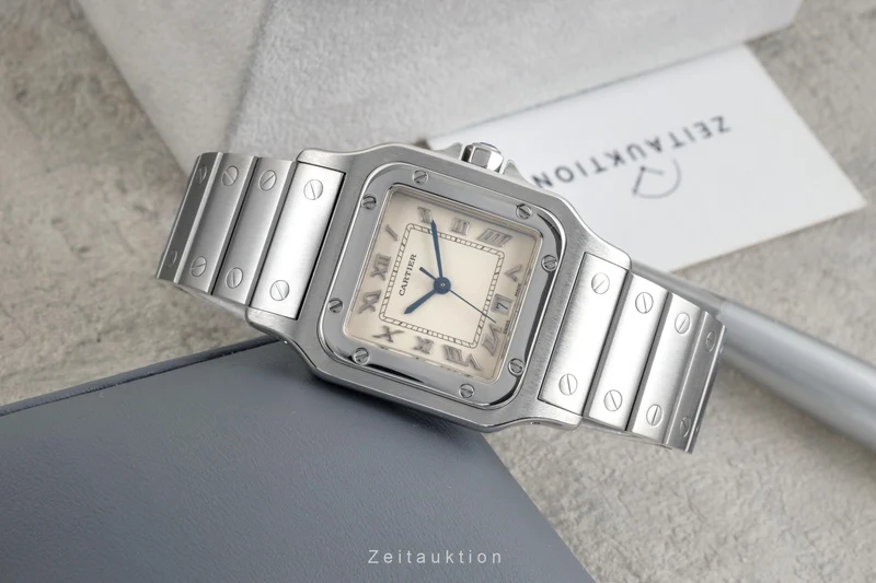 Cartier Santos steel quartz men's watch W20025D6 [2601550]
