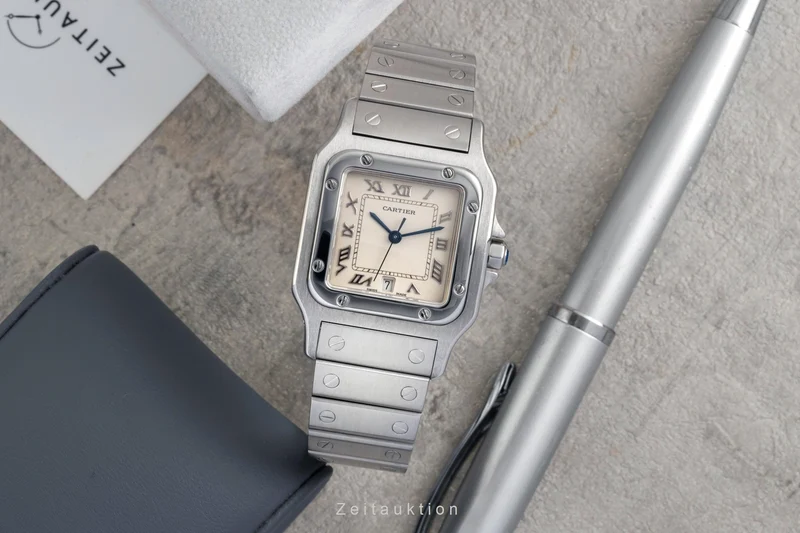 Cartier Santos steel quartz men's watch W20025D6 [2601550]