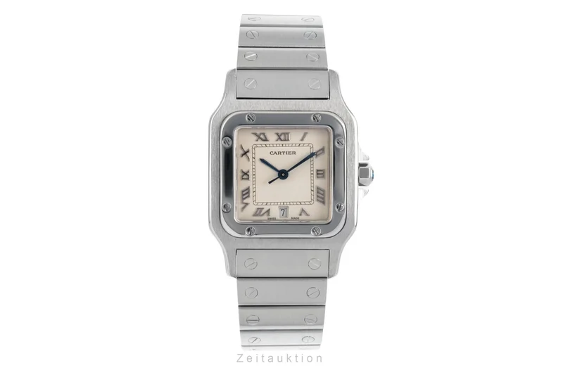 Cartier Santos steel quartz men's watch W20025D6 [2601550]